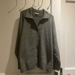 American Eagle Outfitters Gray Cardigan Sweater